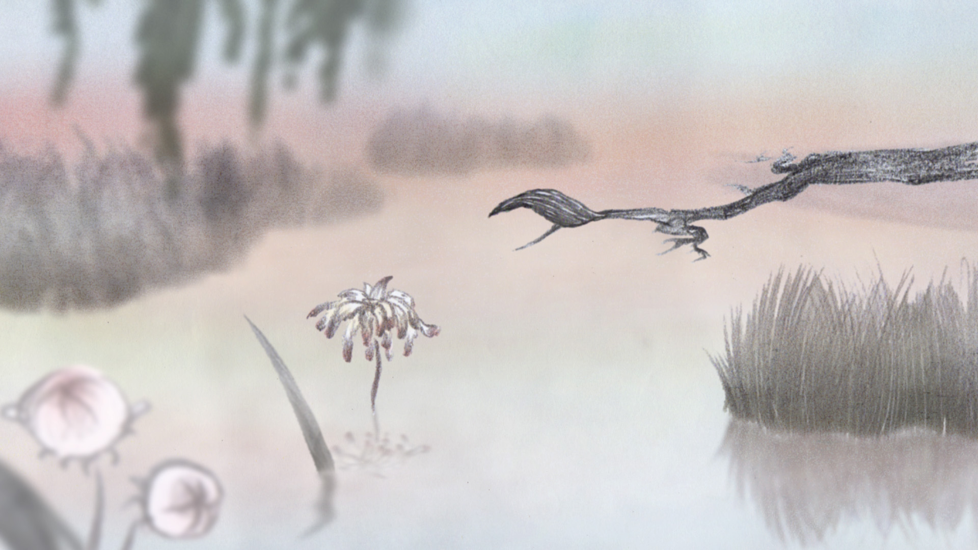 늪 / A bird who love a flower
